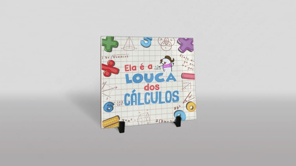 ARTE AZULEJO - ELA É A LOUCA DOS CÁLCULOS-3839