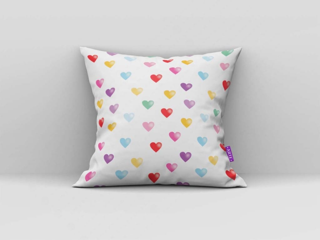 ARTE PARA ALMOFADA CORAÇÕES COLORIDOS-3889