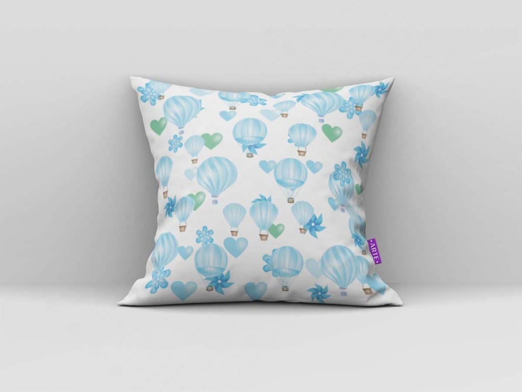 ARTE PARA ALMOFADA BALÕES AZUIS-3893