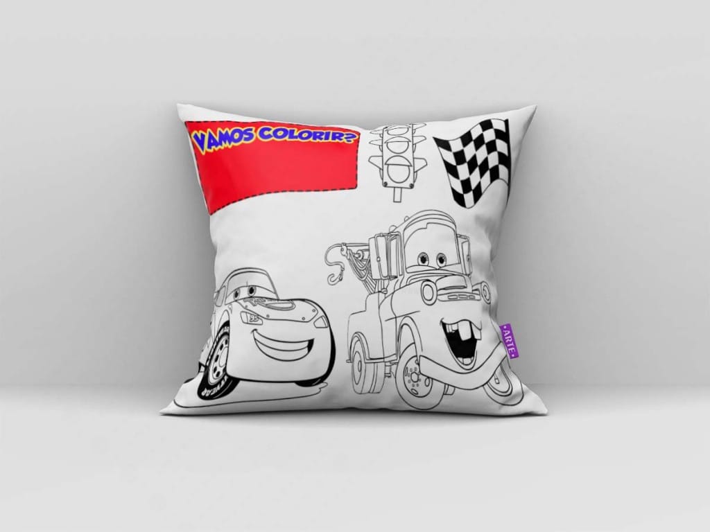 ARTE PARA ALMOFADA VAMOS COLORIR - CARROS-3910