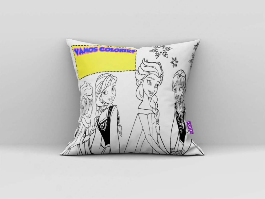 ARTE PARA ALMOFADA VAMOS COLORIR - FROZEN-3911