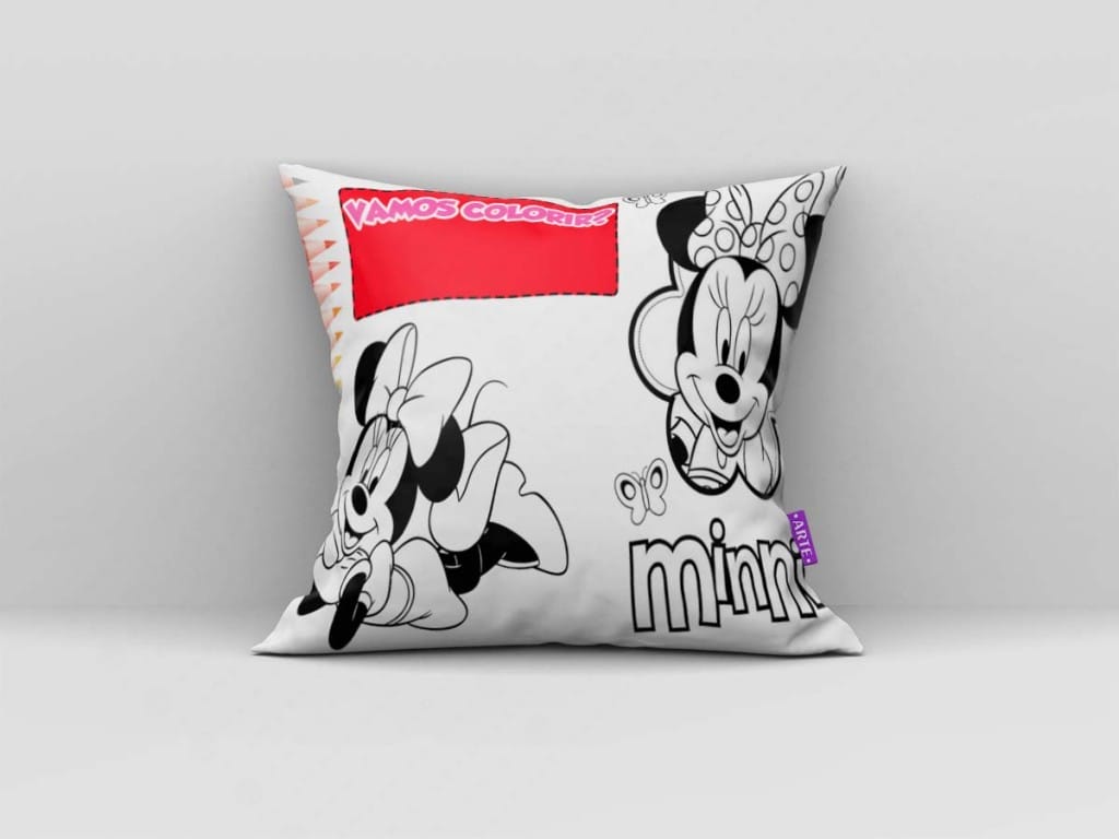 ARTE PARA ALMOFADA VAMOS COLORIR - MINNIE-3917