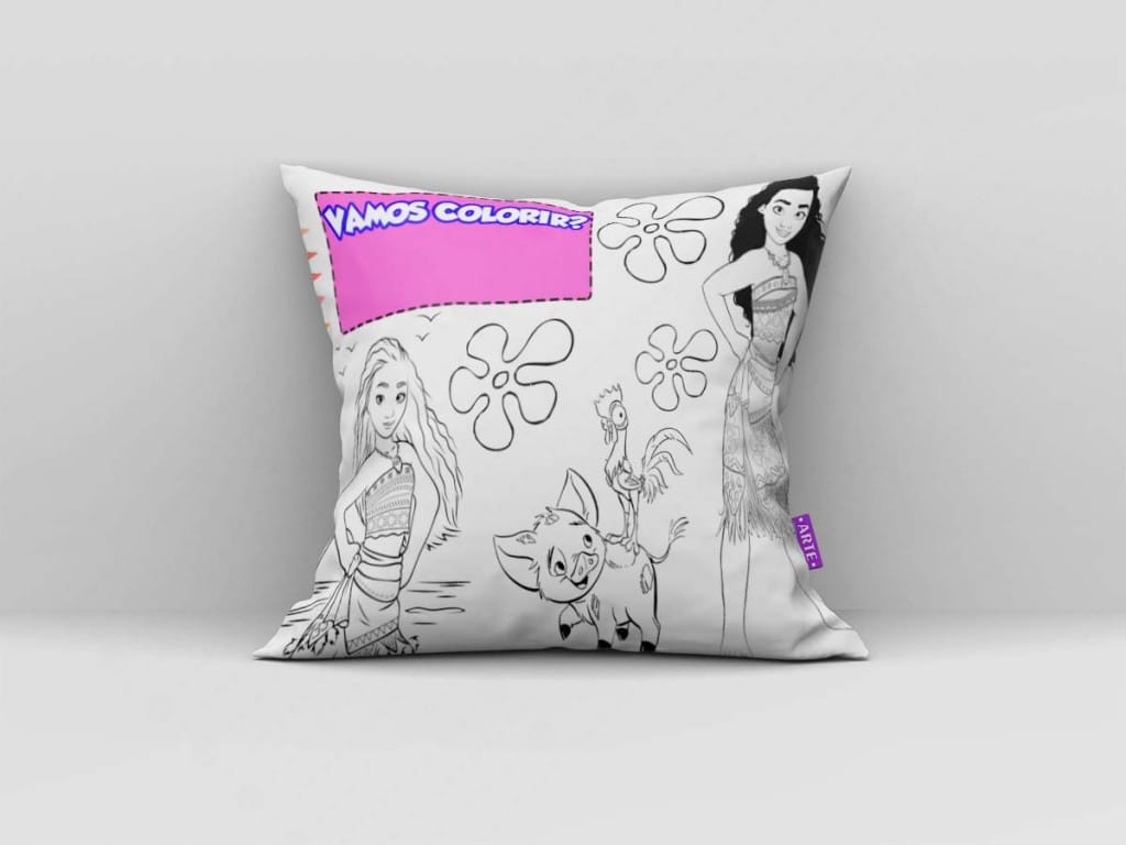 ARTE PARA ALMOFADA VAMOS COLORIR - MOANA-3918