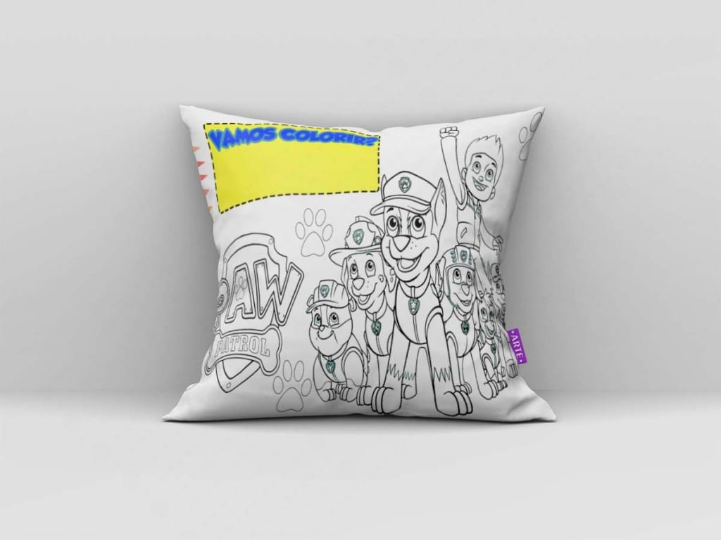 ARTE PARA ALMOFADA VAMOS COLORIR - PATRULHA CANINA-3920