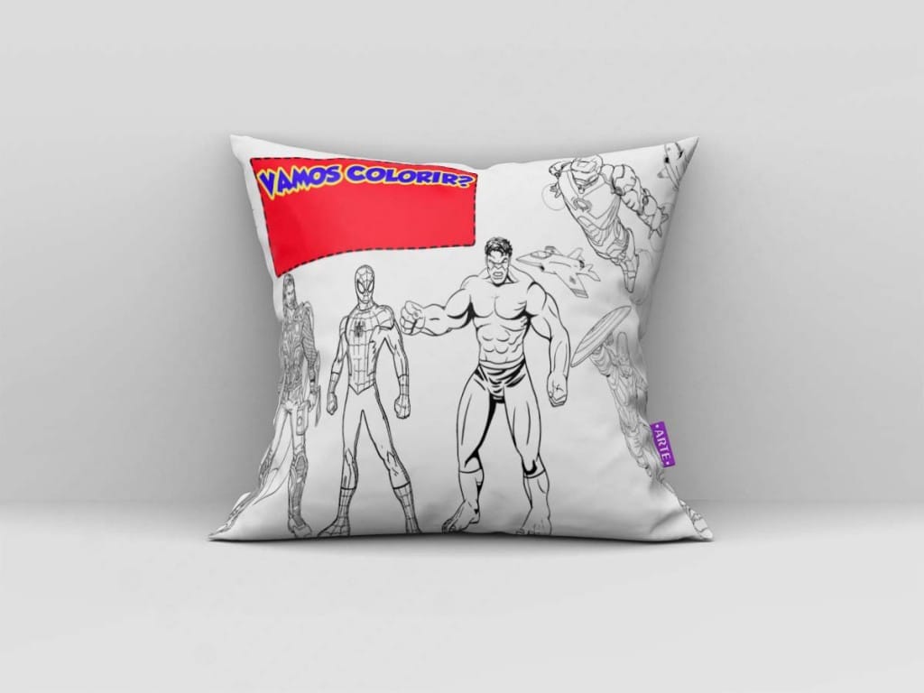 ARTE PARA ALMOFADA VAMOS COLORIR - LIGA DA JUSTIÇA-3930