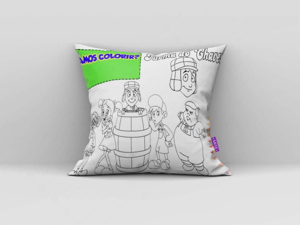 ARTE PARA ALMOFADA VAMOS COLORIR - TURMA DO CHAVES-3931