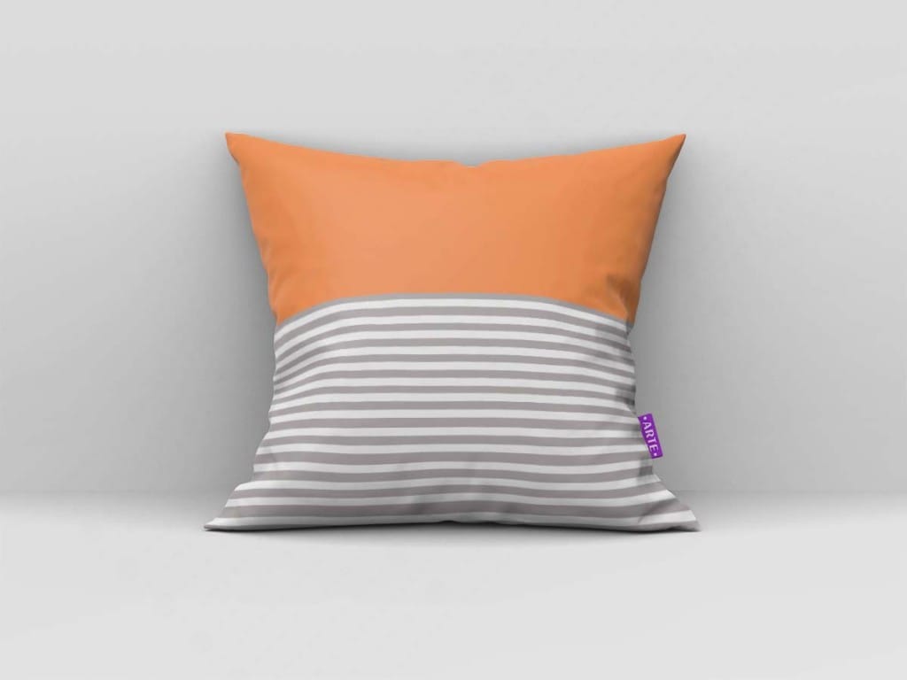ARTE PARA ALMOFADA - KIT GEOMÉTRICA LARANJA-4081