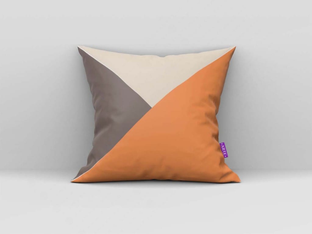 ARTE PARA ALMOFADA - KIT GEOMÉTRICA LARANJA-4082