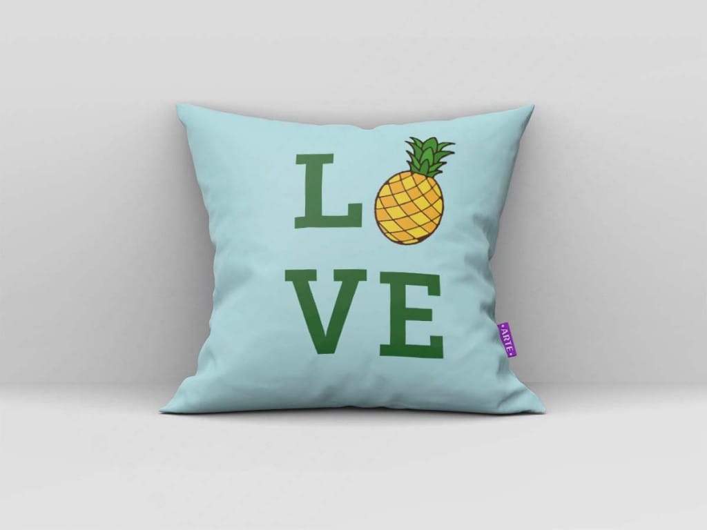 ARTE PARA ALMOFADA - KIT ABACAXI LOVE TROPICAL-4142