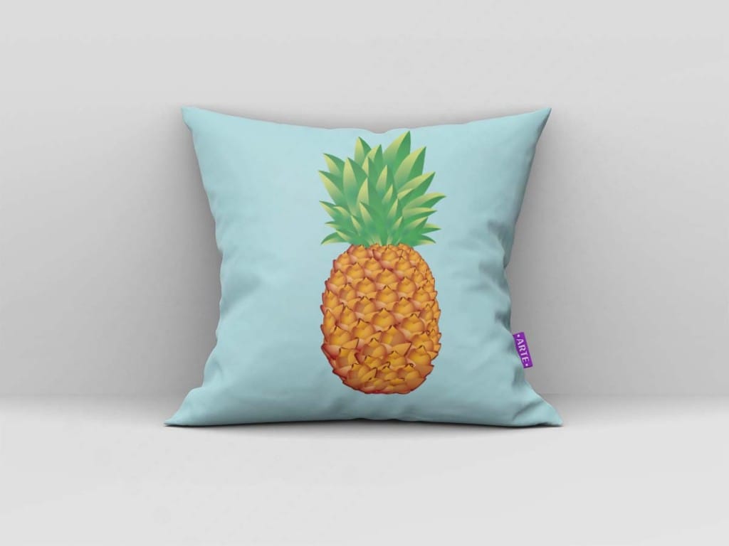 ARTE PARA ALMOFADA - KIT ABACAXI LOVE TROPICAL-4143