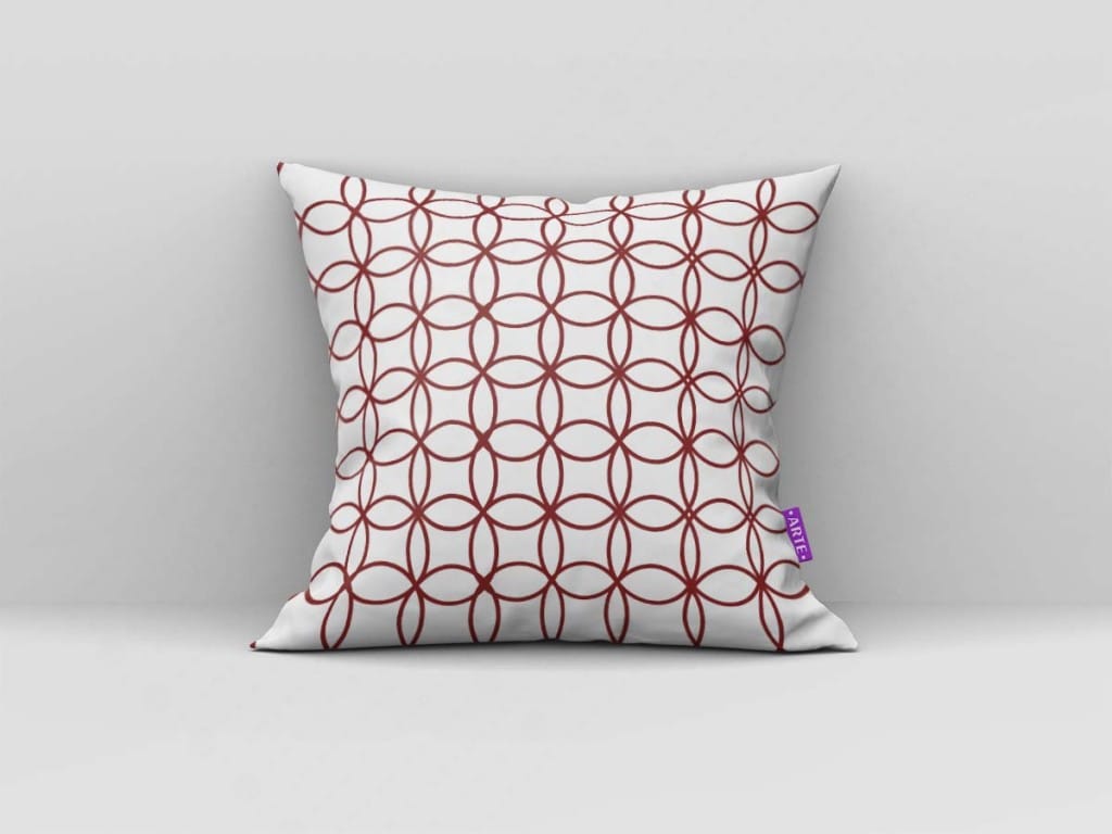 ARTE PARA ALMOFADA - KIT FLORES E GEOMÉTRICAS MARROM E BRANCO-4242