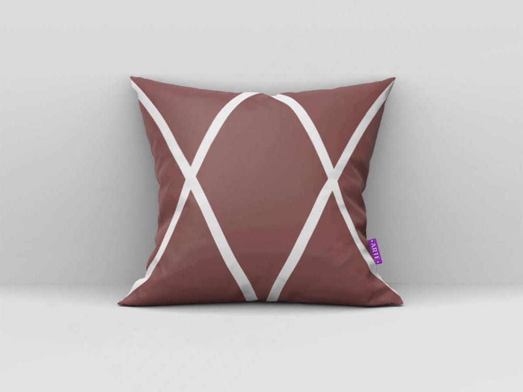 ARTE PARA ALMOFADA - KIT GEOMÉTRICAS MODERNA MARROM E BRANCO-4270