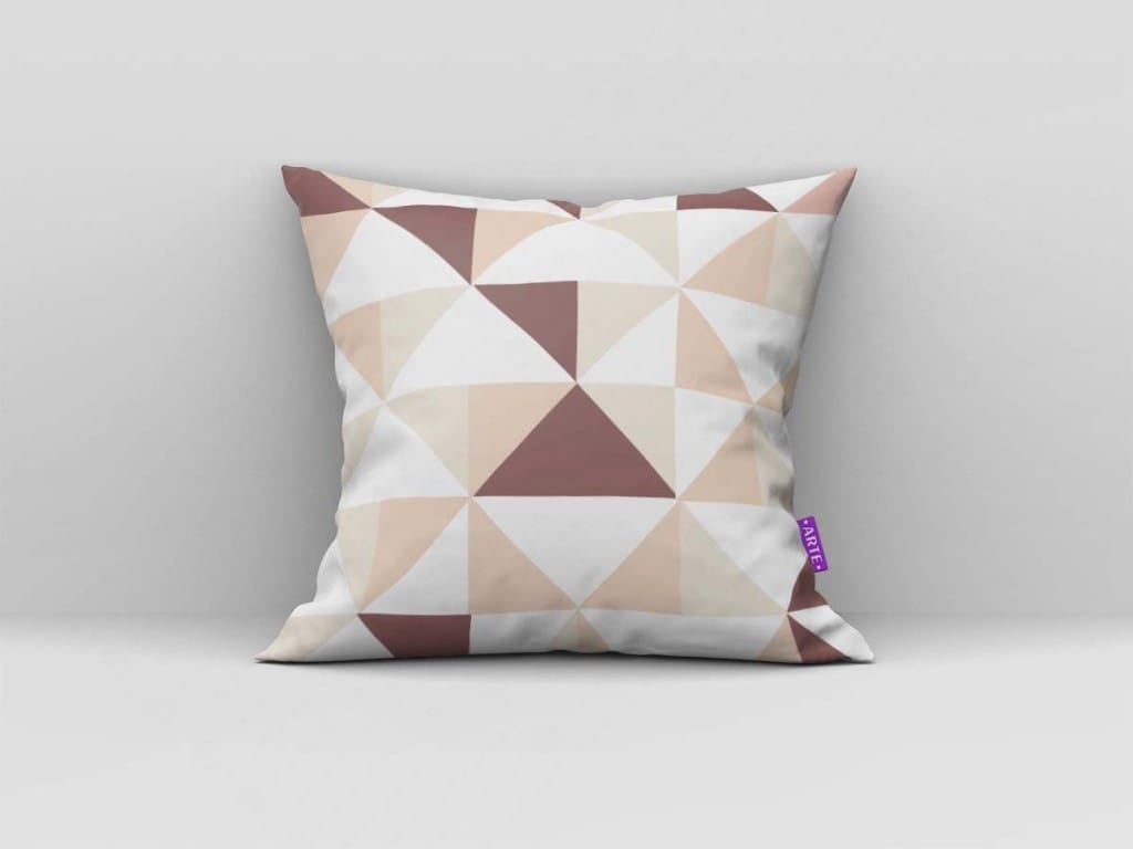 ARTE PARA ALMOFADA - KIT GEOMÉTRICAS MODERNA MARROM E BRANCO-4272