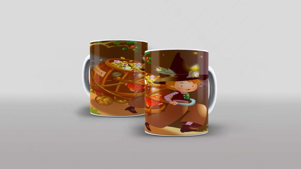 ARTE PARA CANECA - POTE DE OURO INFANTIL-4277