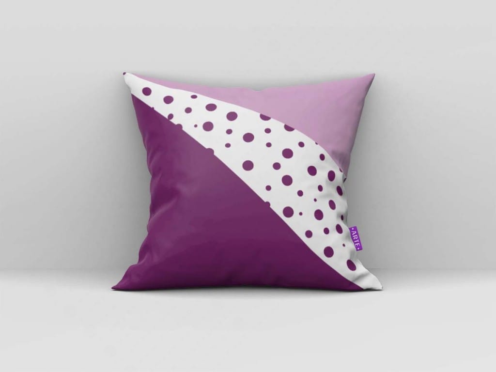 ARTE PARA ALMOFADA - KIT NADA É TÃO NOSSO QUANTO NOSSOS SONHOS GEOMÉTRICAS ROXA E BRANCA-4278