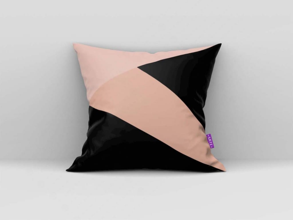 ARTE PARA ALMOFADA - KIT HOME GEOMÉTRICA ROSE E PRETO-4287