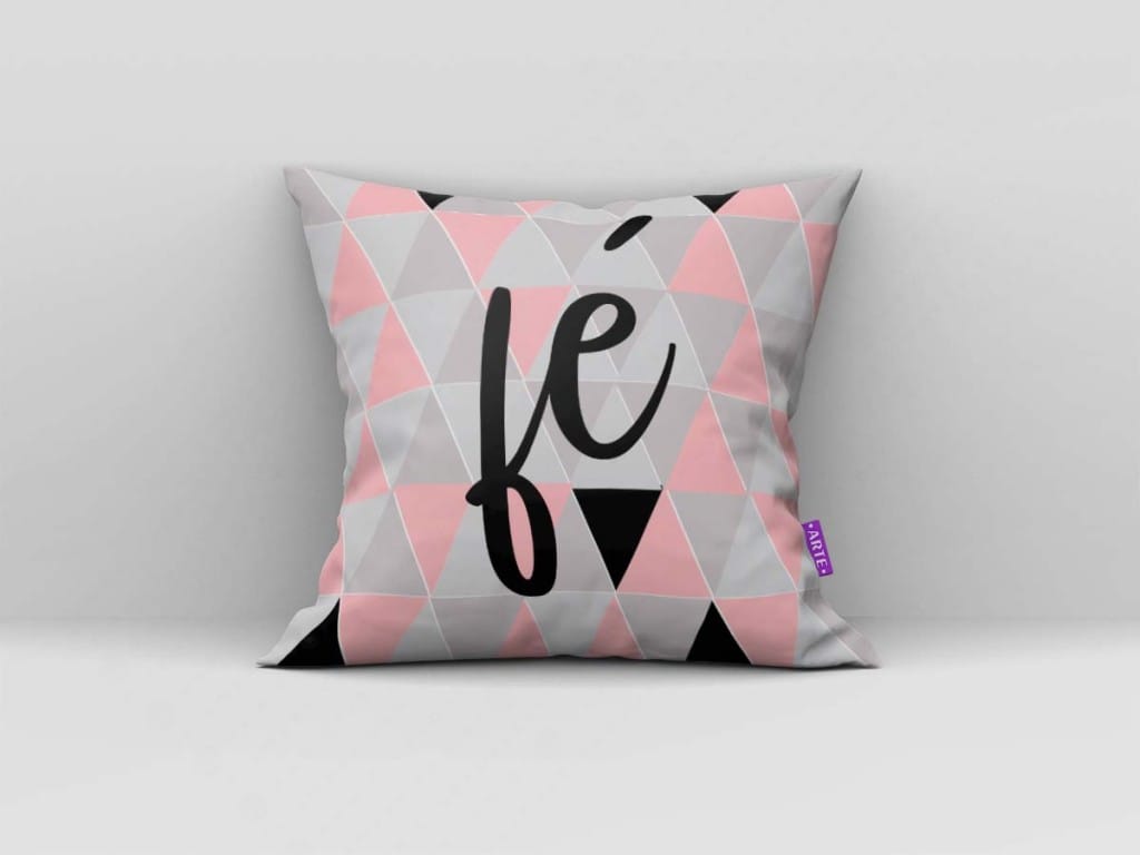 ARTE PARA ALMOFADA FÉ - KIT GRATIDÃO AMOR E FÉ GEOMÉTRICAS-4335