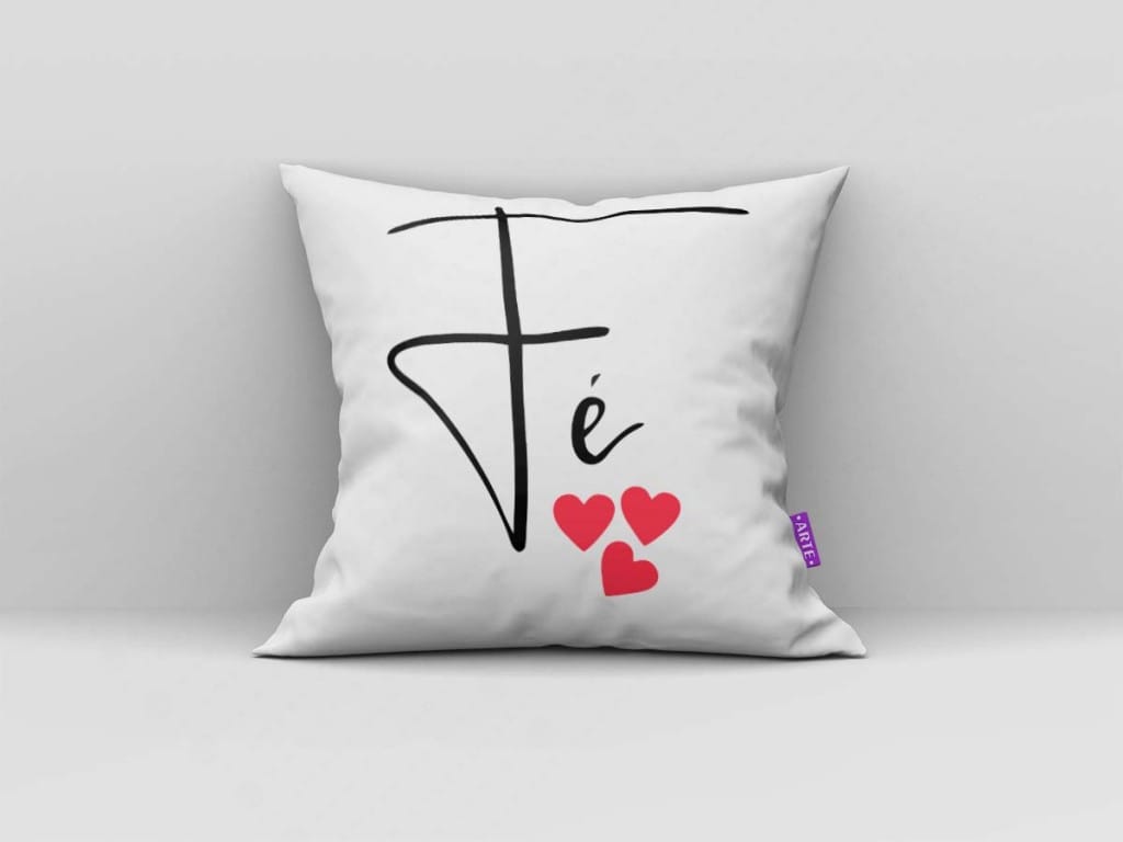 ARTE PARA ALMOFADA FÉ - KIT FAMÍLIA AMOR E FÉ COM CORAÇÕES-4340