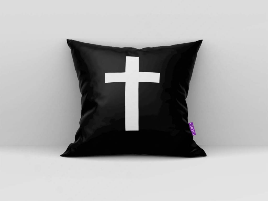 ARTE PARA ALMOFADA CRUZ - KIT NUNCA FOI SORTE, SEMPRE FOI DEUS-4359