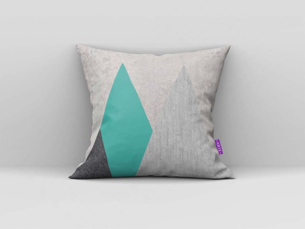 ARTE PARA ALMOFADA MONTANHA VERDE - KIT MINIMALISTA ABSTRATO-4364