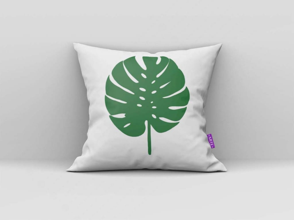 ARTE PARA ALMOFADA COSTELA DE ADÃO VERDE - KIT PLANTAS TROPICAIS-4366