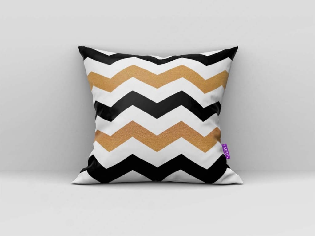 ARTE PARA ALMOFADA LISTRAS - KIT CORAÇÃO DEGRADE COM LISTRAS DOURADO E PRETO-4414