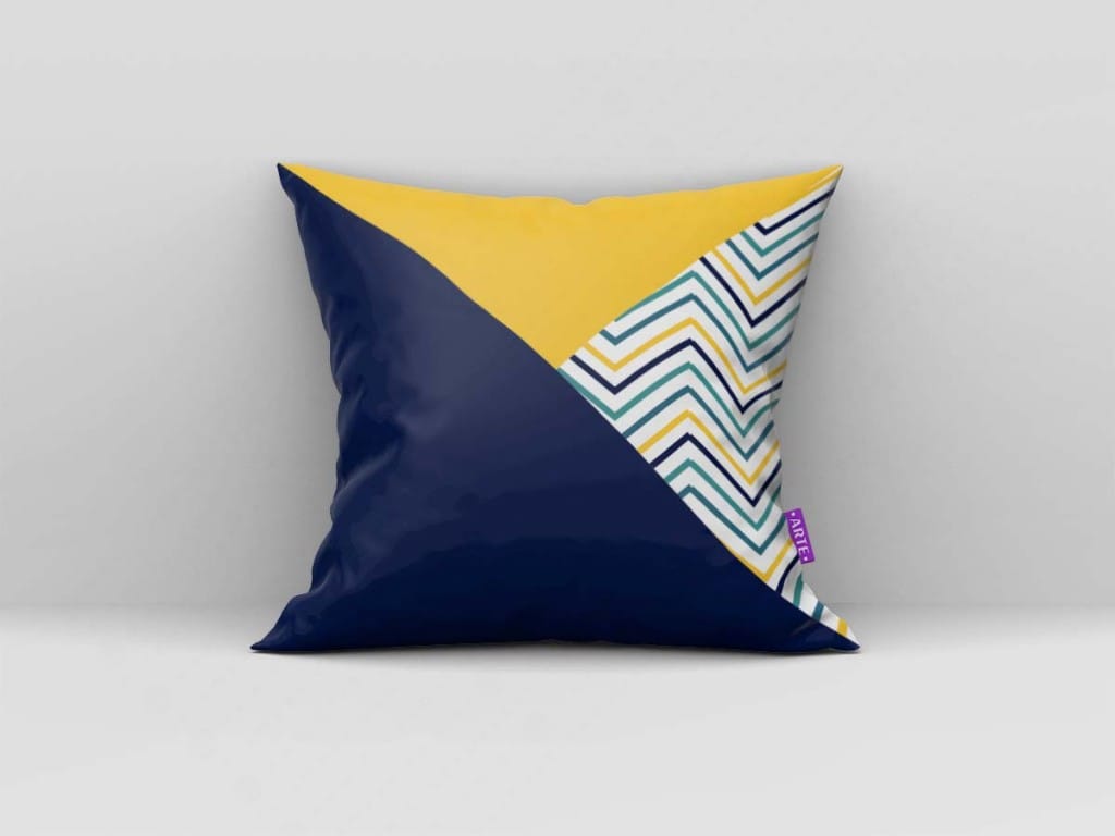 ARTE PARA ALMOFADA TRIÂNGULOS E LISTRAS - KIT FÉ GEOMÉTRICAS MODERNA NÓ ESCANDINAVO-4468