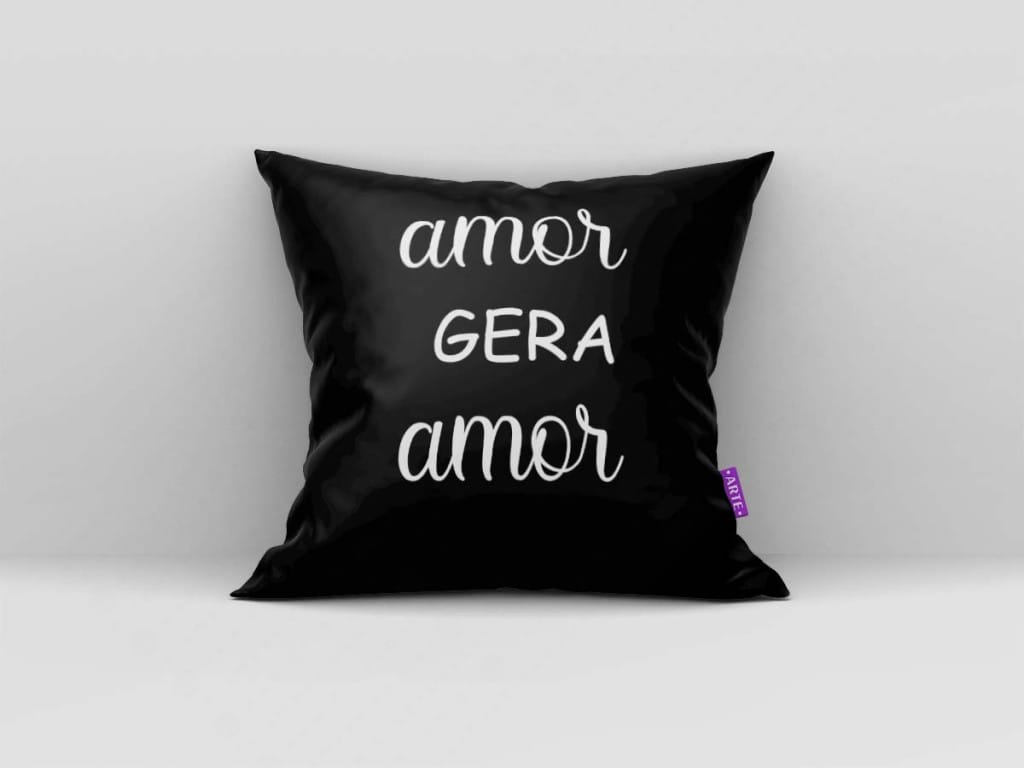 ARTE PARA ALMOFADA - KIT AMOR GERA AMOR GEOMÉTRICAS PRETO E BRANCO-4493