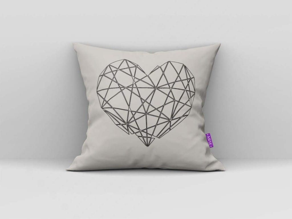 ARTE PARA ALMOFADA CORAÇÃO GEOMÉTRICO - KIT BE WILD AND FREE LOVE HOME-4568