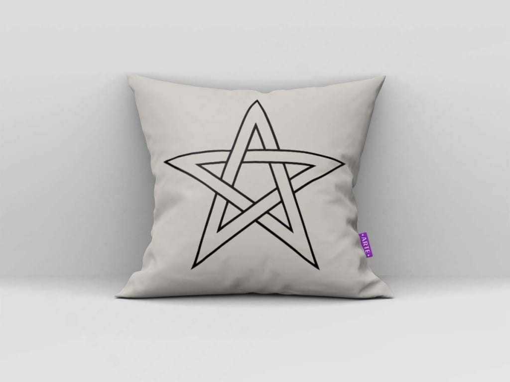 ARTE PARA ALMOFADA PENTAGRAMA GEOMÉTRICA - KIT BE WILD AND FREE LOVE HOME-4570