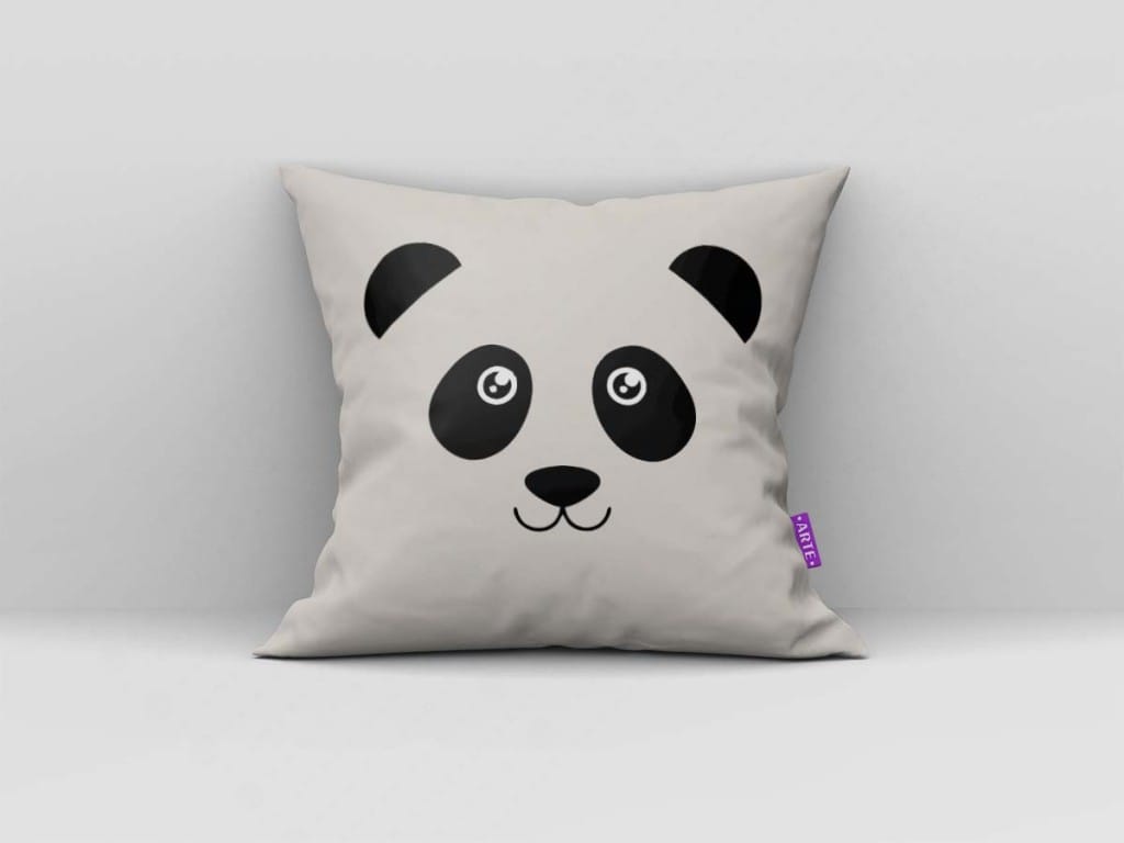 ARTE PARA ALMOFADA FACE PANDA - KIT BE WILD AND FREE LOVE HOME-4571