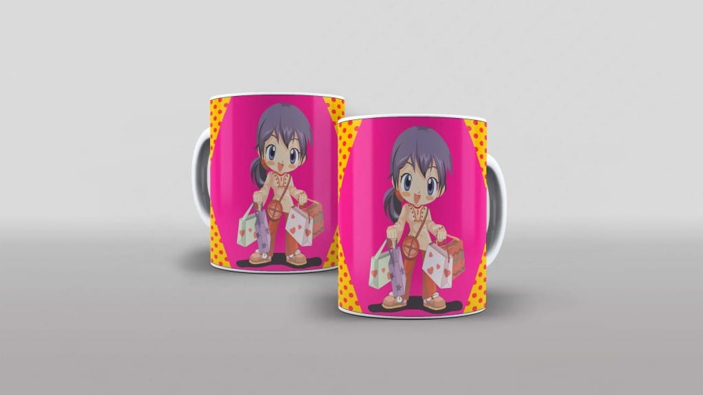 ARTE PARA CANECA DE ANIME INFANTIL FEMININA-4577