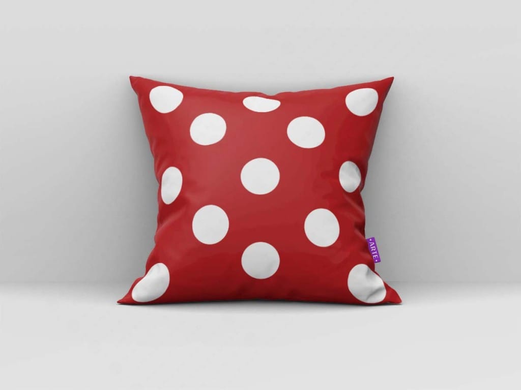 ARTE PARA ALMOFADA DE BOLINHAS - KIT GEOMÉTRICAS VERMELHA-4580