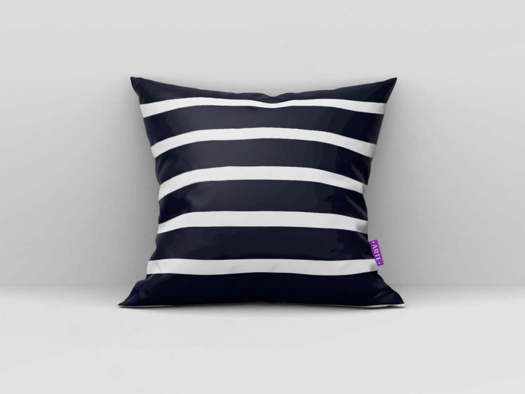 ARTE PARA ALMOFADA LISTRADAS - KIT GEOMÉTRICA MODERNA PRETO E BRANCO-4594