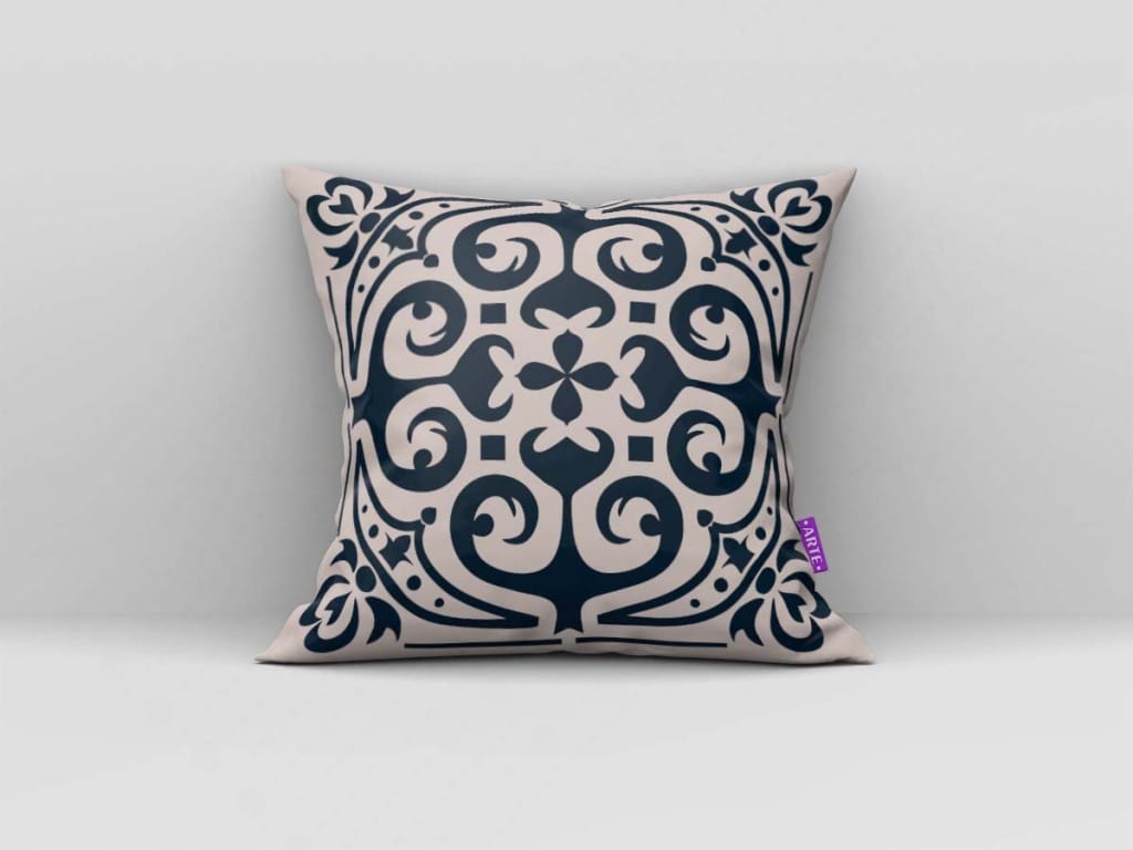 ARTE PARA ALMOFADA DE MANDALA - KIT GEOMÉTRICAS PRETO E BEGE-4604