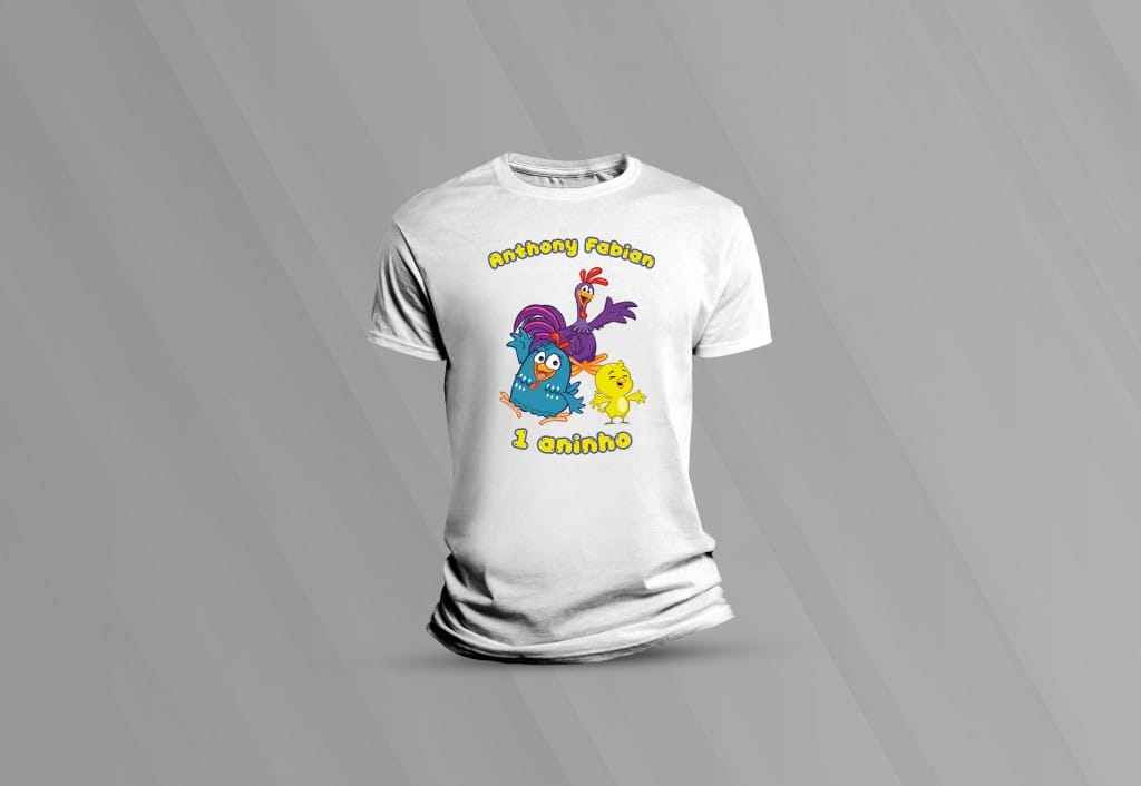 ARTE CAMISETA - GALINHA PINTADINHA-4609