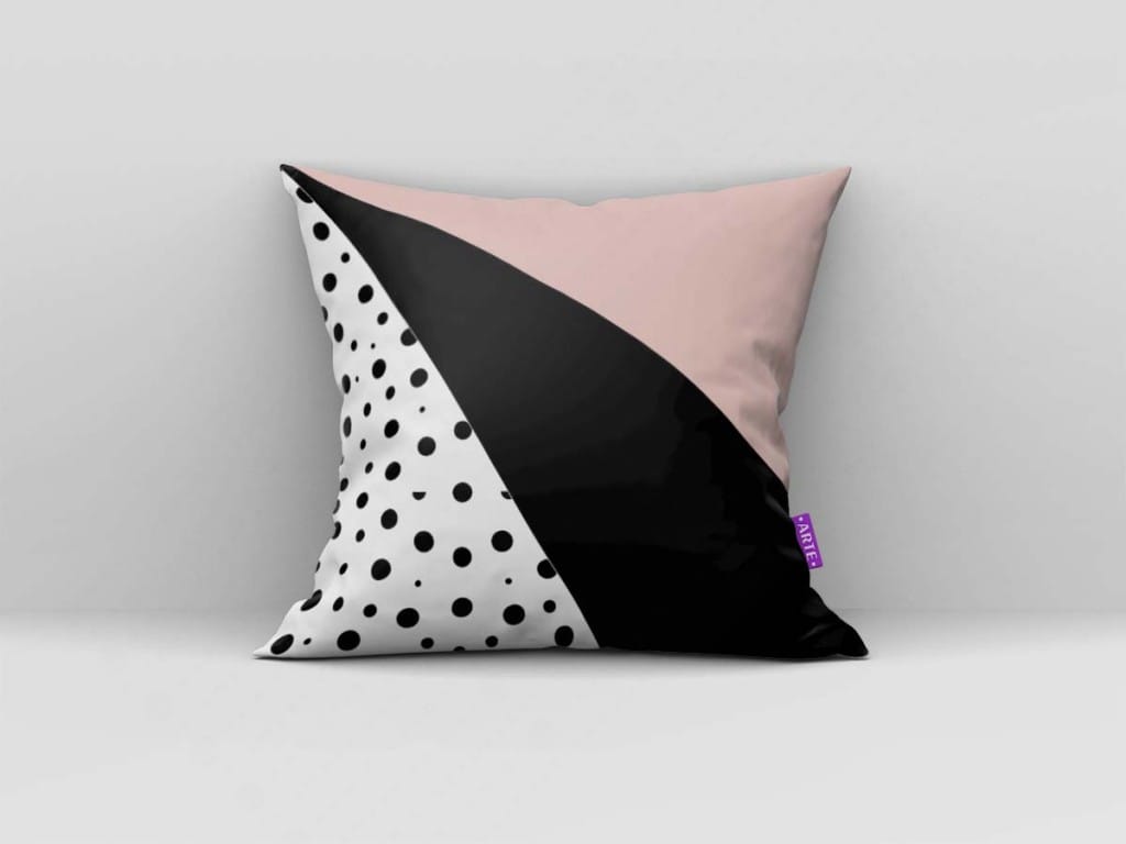 ARTE PARA ALMOFADA - KIT LOVE GEOMÉTRICAS BEGE E PRETO-4678