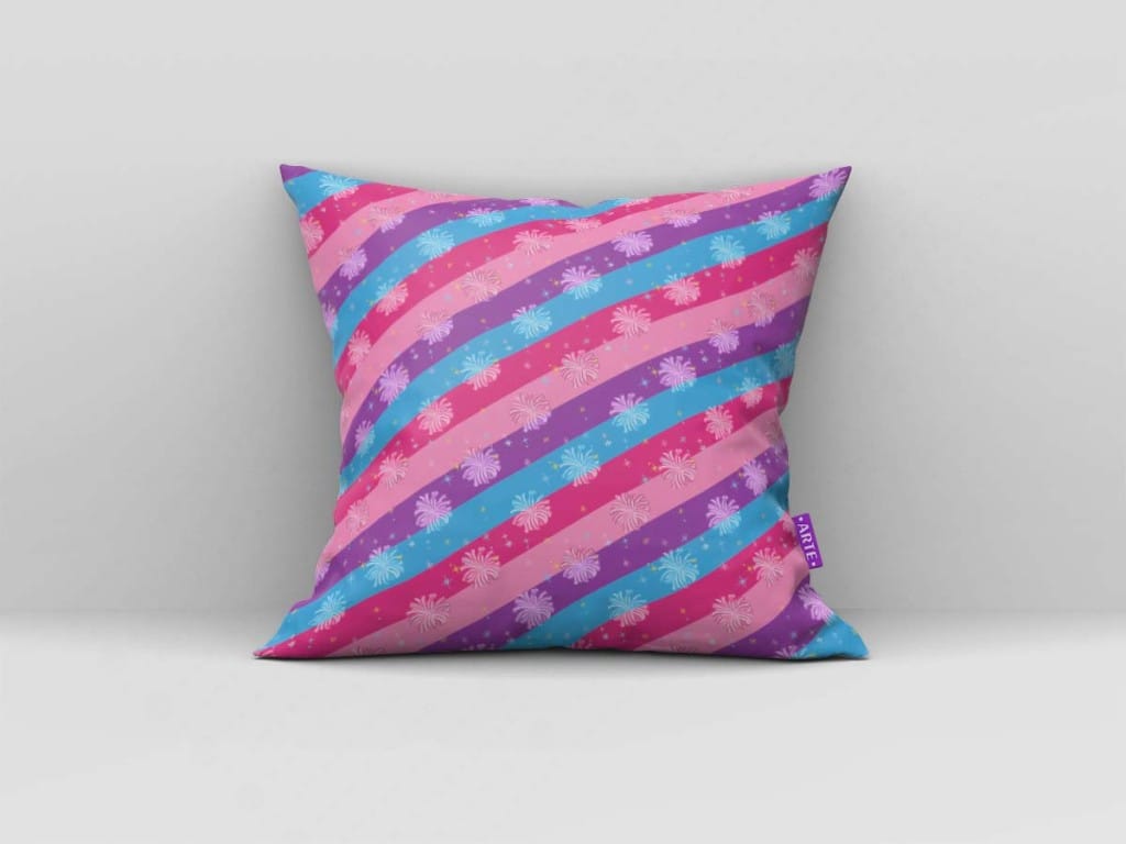 ARTE PARA ALMOFADA DE LISTRAS EM DIAGONAL COM FLORES E ESTRELAS - KIT ABBY CADABBY DIGITAL-4718