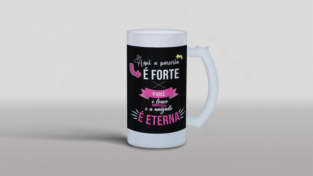 ARTE CANECA DE CHOPE - AQUI A PARCERIA É FORTE-4723