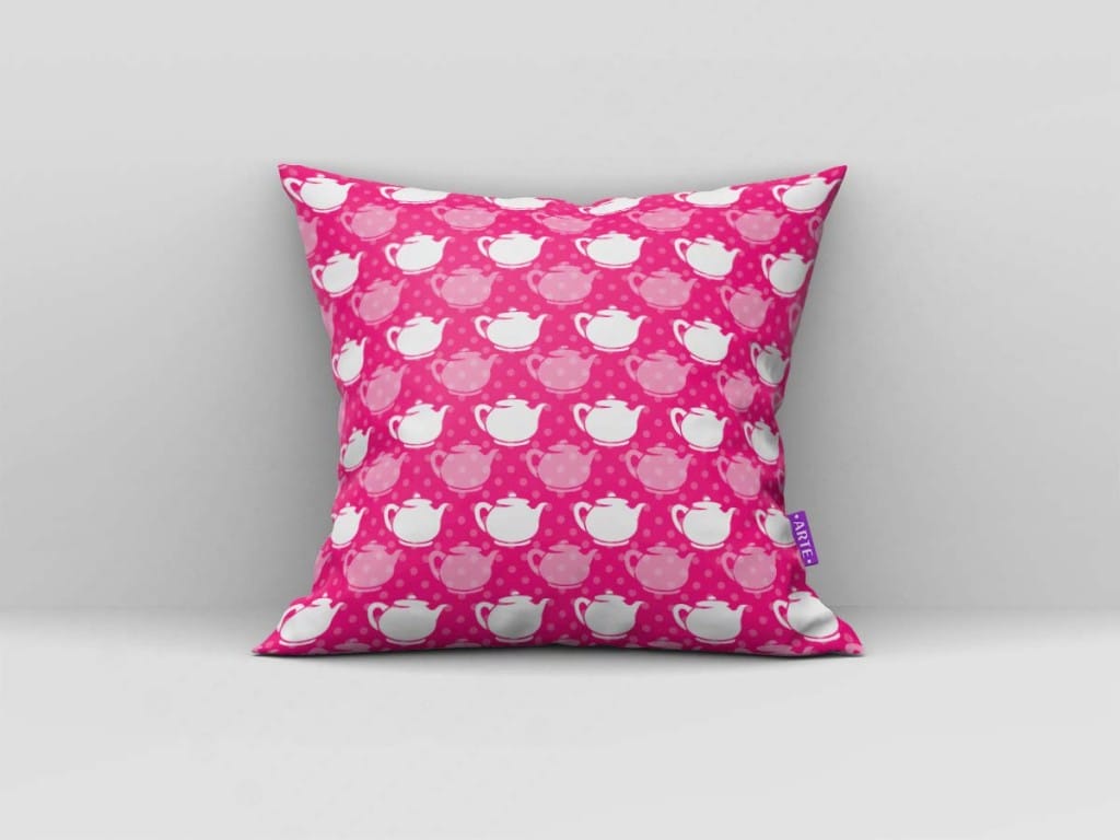 ARTE PARA ALMOFADA CHALEIRAS DEGRADÊ BRANCAS COM FUNDO ROSA - KIT ALICE IN WONDERLAND-4730