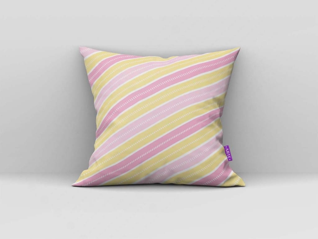 ARTE PARA ALMOFADA DE LISTRAS EM DIAGONAL - KIT BABY MINNIE MOUSE PINK YELLOW DIGITAL PAPER-4793