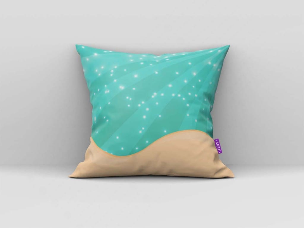 ARTE PARA ALMOFADA DO FUNDO DO MAR COM ESTRELAS E RAIOS DE LUZ - KIT BUBBLE GUPPIES DIGITAL-4840