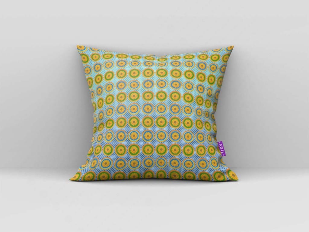 ARTE PARA ALMOFADA DE CÍRCULOS COM GIRASSÓIS E TEXTURA - KIT FROZEN FEVER DIGITAL PAPER-5035