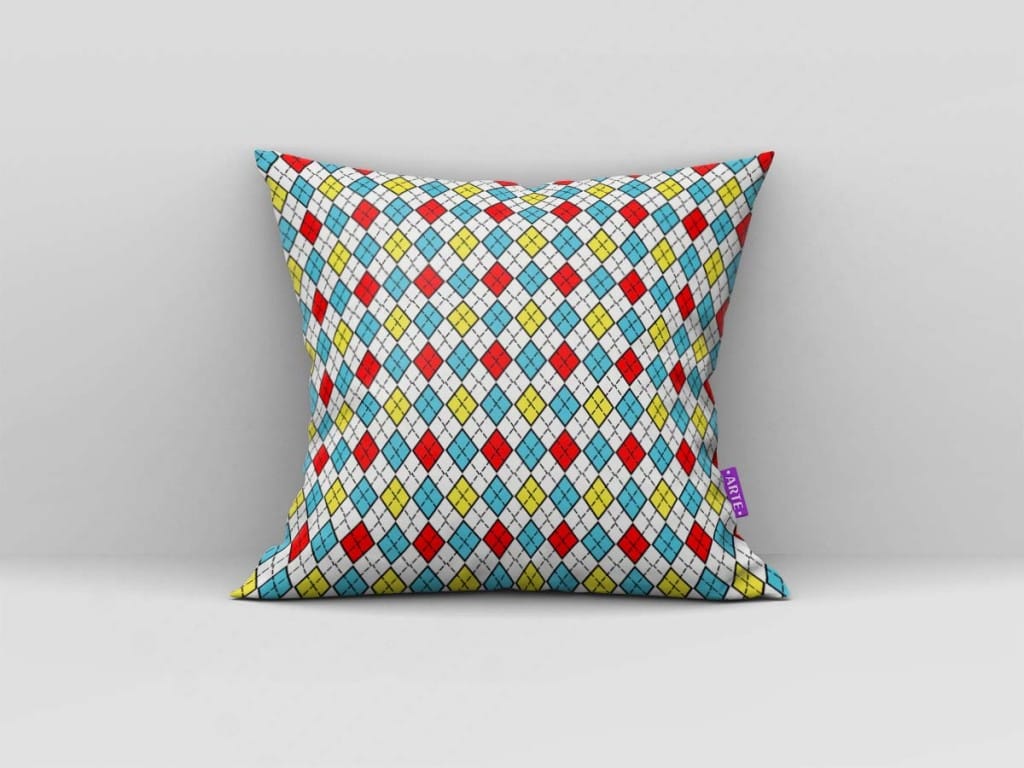 ARTE PARA ALMOFADA DE LOSANGOS COLORIDOS - KIT EL GATO EMSOMBRERADO DIGITAL PAPER-5065