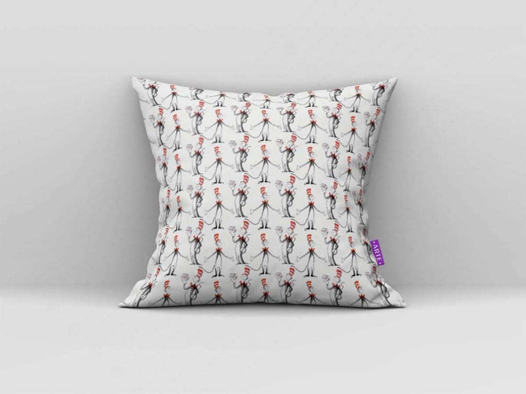 ARTE PARA ALMOFADA DE MINIATURAS - KIT EL GATO EMSOMBRERADO DIGITAL PAPER-5079