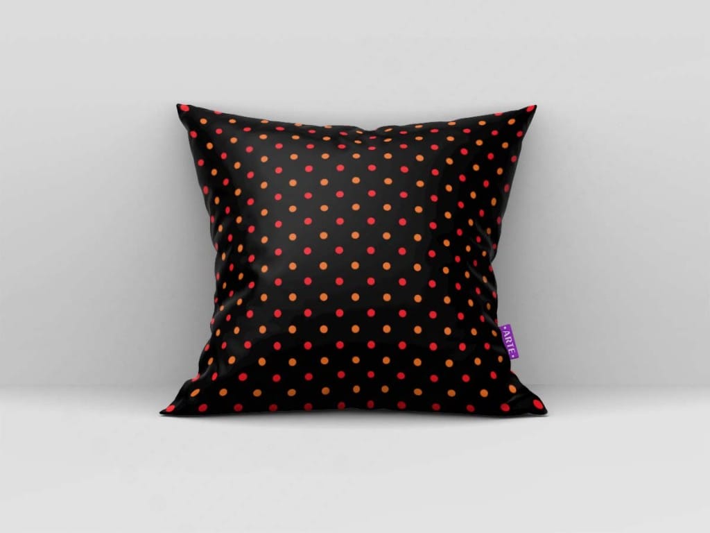 ARTE PARA ALMOFADA DE BOLINHAS COM FUNDO PRETO - KIT OS INCRÍVEIS PAPEL DIGITAL-5212