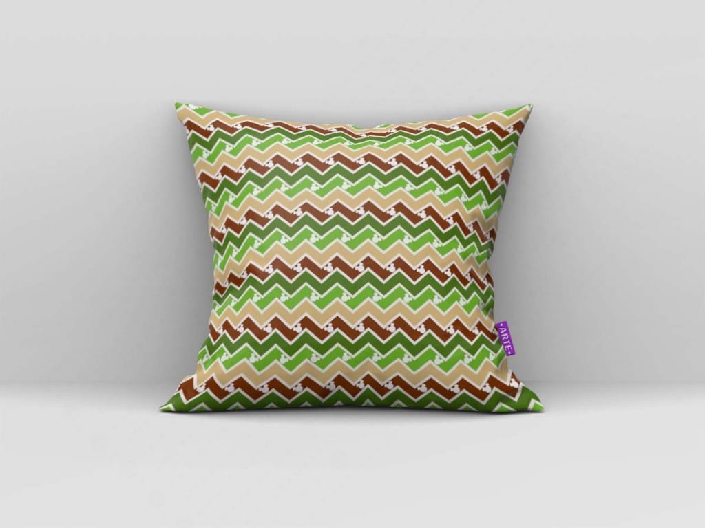 ARTE PARA ALMOFADA DE ZIG ZAG COM MINIATURAS - KIT MICKEY MOUSE SAFARI-5271