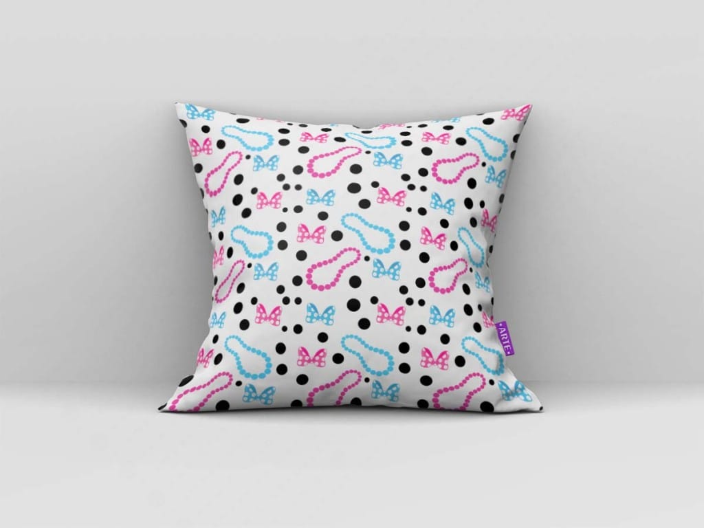 ARTE PARA ALMOFADA - KIT MINNIE MOUSE PAPEL DIGITAL AZUL E ROSA-5279