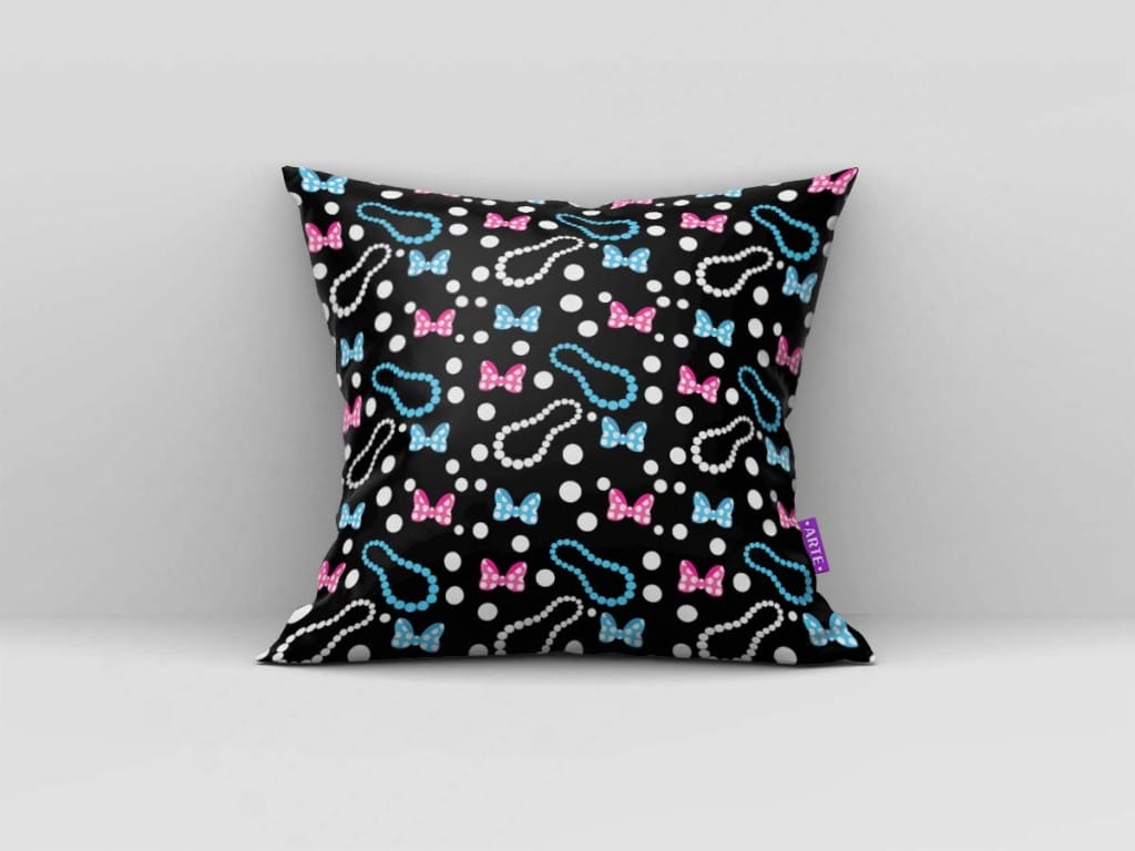 ARTE PARA ALMOFADA DE ELEMENTOS - KIT MINNIE MOUSE PAPEL DIGITAL AZUL E ROSA-5290