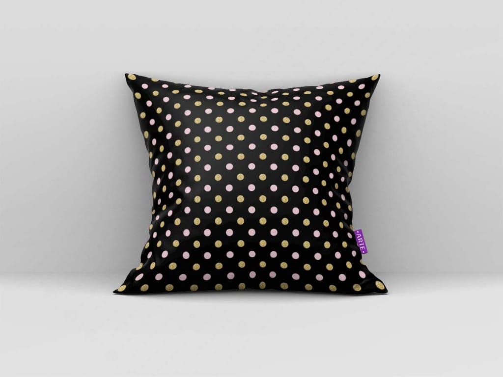 ARTE PARA ALMOFADA DE BOLINHAS - KIT MINNIE MOUSE ROSA E OURO-5315